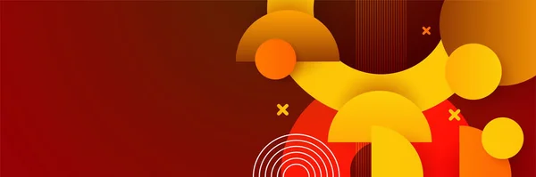 기본적으로 최소한의 주황색 배경에 기하학적 창조적 최소의 기울기 포스터 페이지 — 스톡 벡터