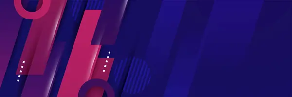 Абстрактный Сине Фиолетовый Фон Знамени Геометрическим Элементом Панели Абстрактная Векторная — стоковый вектор