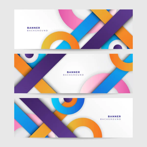 Abstrakt Bunt Bunt Polygon Banner Design Vorlage Hintergrund — Stockvektor