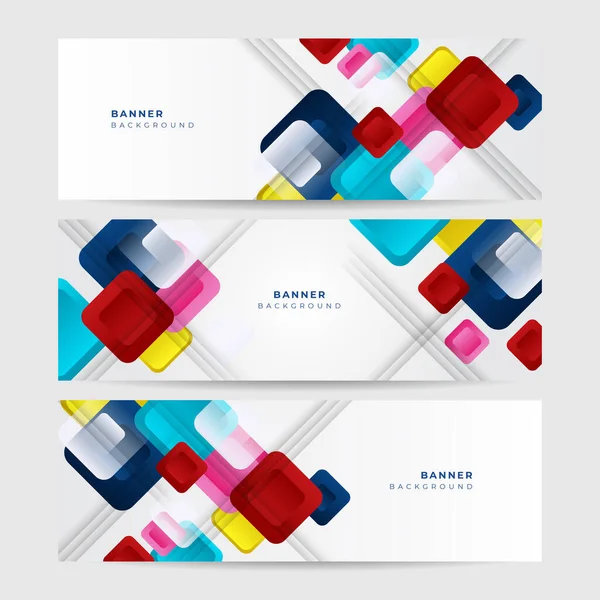 Modern Färg Abstrakt Web Banner Design Mall Bakgrund — Stock vektor