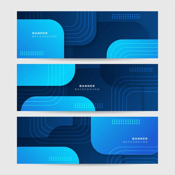 現代的な色抽象的なウェブバナーデザインテンプレートの背景 — ストックベクタ