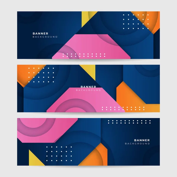 Moderne Farbe Abstrakt Web Banner Design Vorlage Hintergrund — Stockvektor
