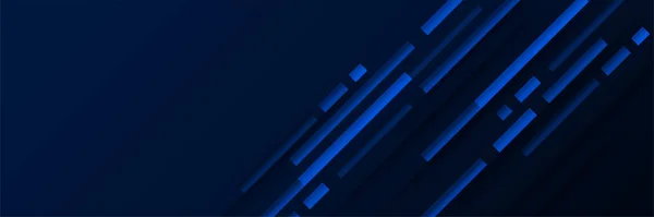 Fondo Moderno Banner Azul Oscuro — Vector de stock