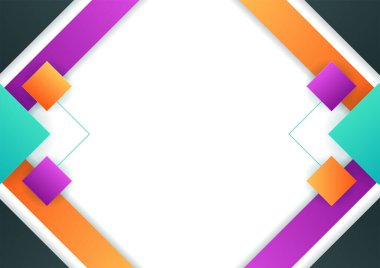 Modern geometrik renkli soyut sunum tasarımı arka planı. İş dünyası, şirket, kurum, parti, şenlik, seminer ve görüşmeler için uygun.