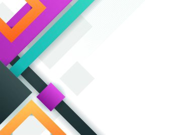 Modern geometrik renkli soyut sunum tasarımı arka planı. İş dünyası, şirket, kurum, parti, şenlik, seminer ve görüşmeler için uygun.