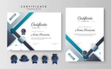 Altın rozetli ve sınırlı modern, zarif bir başarı şablonu. Diploma, ödül, iş, üniversite, okul ve şirket için tasarlandı..