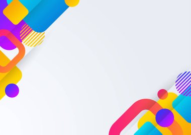 Soyut renkli arkaplan afişi. Poster kapağı tasarımı için değişken geometrik arkaplan dokusu. Asgari renk soyut gradyan pankart şablonu.