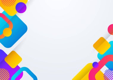 Beyaz siyah alana sahip, renkli element sunum tasarım arka planına sahip modern soyut. Vektör soyut grafik tasarım sancak deseni sunum arkaplan şablonu.