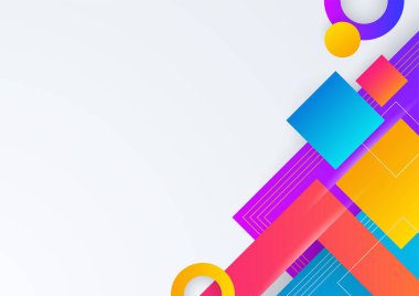 Soyut renkli arkaplan afişi. Poster kapağı tasarımı için değişken geometrik arkaplan dokusu. Asgari renk soyut gradyan pankart şablonu.