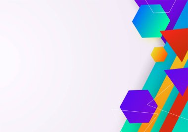 Modern soyut kapaklar seti, minimal kapaklar tasarımı. Renkli geometrik arkaplan, vektör çizimi. İş dünyası, şirket, kurum, parti, şenlik, seminer ve görüşmeler için uygun.