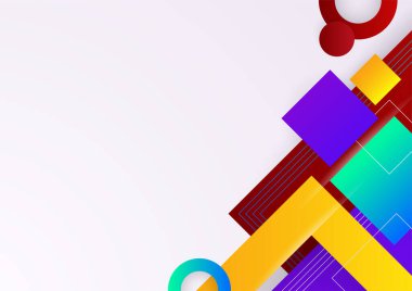 Modern soyut kapaklar seti, minimal kapaklar tasarımı. Renkli geometrik arkaplan, vektör çizimi. İş dünyası, şirket, kurum, parti, şenlik, seminer ve görüşmeler için uygun.