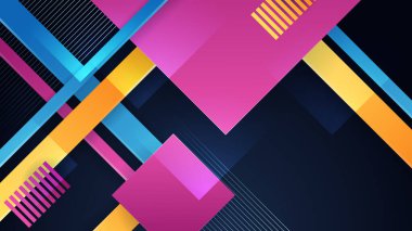 Modern renkli eğimli geometrik şekil arkaplanı