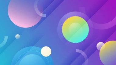 Renkli mavi gökkuşağı poligon arka planı veya vektör çerçevesi. Poster, sertifika, sunum, iniş sayfası için geometrik renkli duvar kağıdı