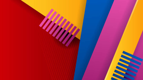 abstract red orange polygonal vector background