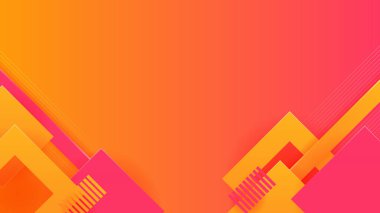 Soyut turuncu ve pembe arka plan. Vektör soyut grafik tasarım sancak deseni sunum arkaplan şablonu.
