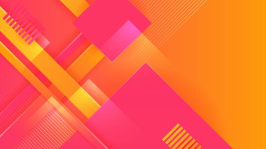 Soyut turuncu ve pembe arka plan. Vektör soyut grafik tasarım sancak deseni sunum arkaplan şablonu.