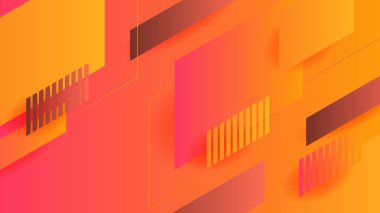 Soyut turuncu ve pembe arka plan. Vektör soyut grafik tasarım sancak deseni sunum arkaplan şablonu.