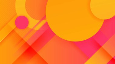 Soyut turuncu ve pembe arka plan. Vektör soyut grafik tasarım sancak deseni sunum arkaplan şablonu.