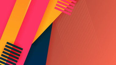 Soyut turuncu ve pembe arka plan. Vektör soyut grafik tasarım sancak deseni sunum arkaplan şablonu.