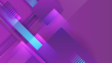 Soyut mor menekşe ve mavi teknoloji arka planı. Vektör soyut grafik tasarım sancak deseni sunum arkaplan şablonu.