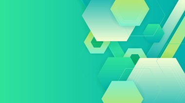 Soyut yeşil teknoloji geçmişi. Vektör soyut grafik tasarım sancak deseni sunum arkaplan şablonu.