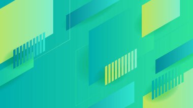 Soyut yeşil teknoloji geçmişi. Vektör soyut grafik tasarım sancak deseni sunum arkaplan şablonu.