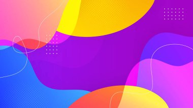 Renkli şekil soyut tasarım arka planına sahip Geometrik soyut arkaplan