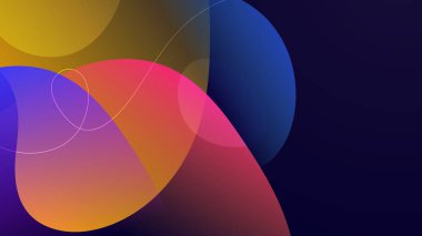 Renkli şekil soyut tasarım arka planına sahip Geometrik soyut arkaplan