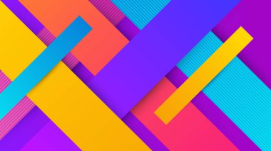 Renkli şekil soyut tasarım arka planına sahip Geometrik soyut arkaplan