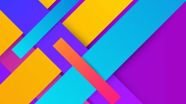 Renkli şekil soyut tasarım arka planına sahip Geometrik soyut arkaplan