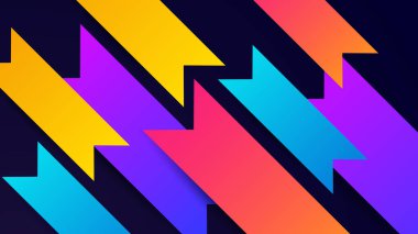 Renkli şekil soyut tasarım arka planına sahip Geometrik soyut arkaplan