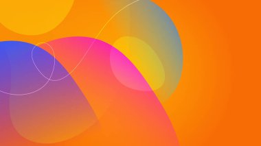 Modern soyut arkaplan hipster tasarımı. Sarı, turuncu ve mavi üst üste bindirme arkaplanı.