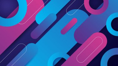 Soyut mor menekşe ve mavi teknoloji arka planı. Vektör soyut grafik tasarım sancak deseni sunum arkaplan şablonu.