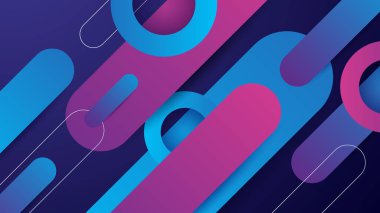 Soyut mor menekşe ve mavi teknoloji arka planı. Vektör soyut grafik tasarım sancak deseni sunum arkaplan şablonu.