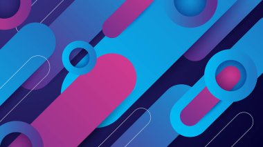Soyut mor menekşe ve mavi teknoloji arka planı. Vektör soyut grafik tasarım sancak deseni sunum arkaplan şablonu.