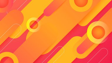 Soyut turuncu ve pembe arka plan. Vektör soyut grafik tasarım sancak deseni sunum arkaplan şablonu.