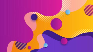 Soyut dalga yarım ton çember arkaplanı