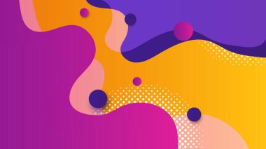 Soyut dalga yarım ton çember arkaplanı