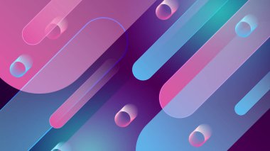 Mavi pembe renkli soyut modern teknoloji arka plan tasarımı. Vektör soyut grafik sunum tasarım sancak şablonu arka plan şablonu.