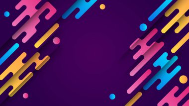 Renkli şekil soyut tasarım arka planına sahip dinamik gradyan