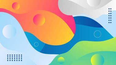 Renkli şekil soyut tasarım arka planına sahip dinamik gradyan