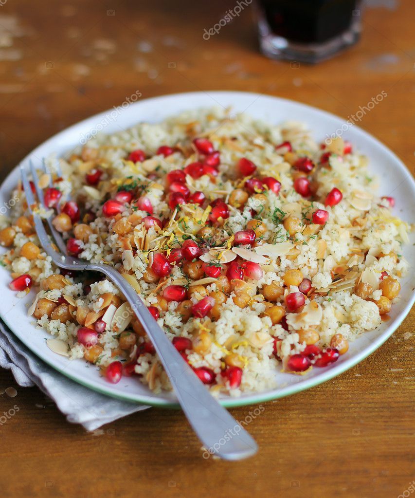 Cenar ensalada de garbanzos