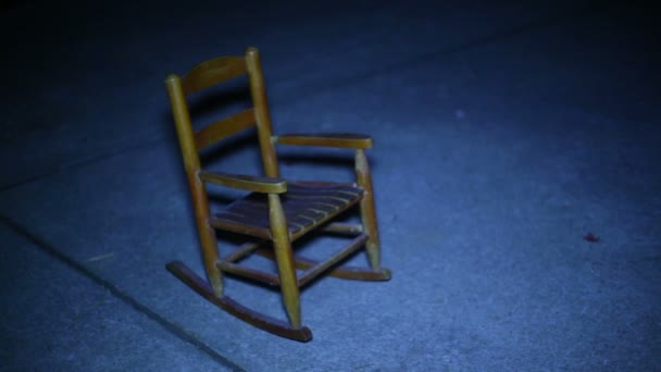 Ghost moving chair — Stock Video