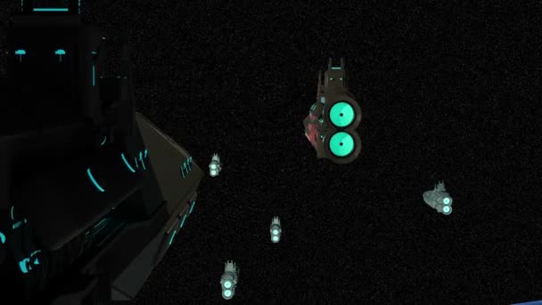 Flotte spatiale en orbite 