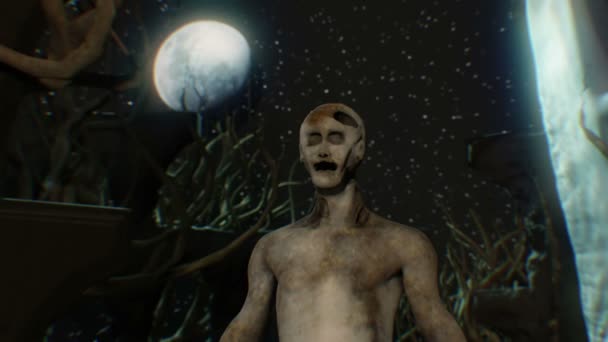 Zombie undead creature — Stock Video