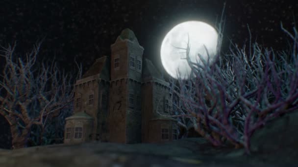 Дом с привидениями 2 в лесу — стоковое видео