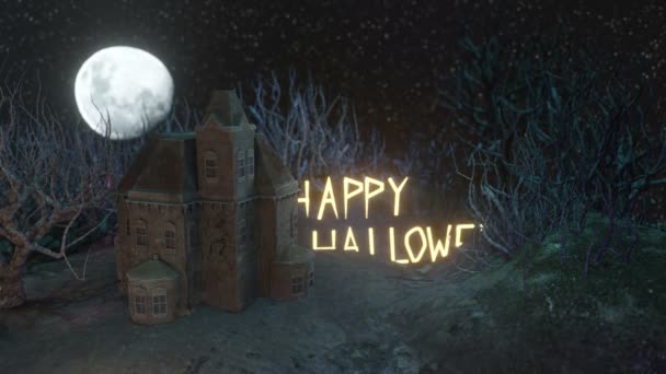 Gelukkig halloween cgi achtervolgd — Stockvideo