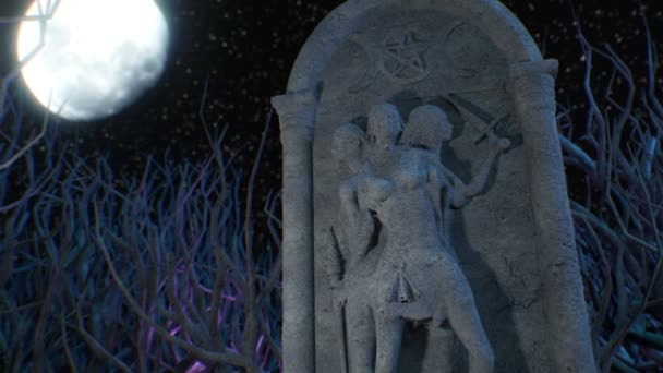 Hekate estatua hecate griego paganismo — Vídeos de Stock