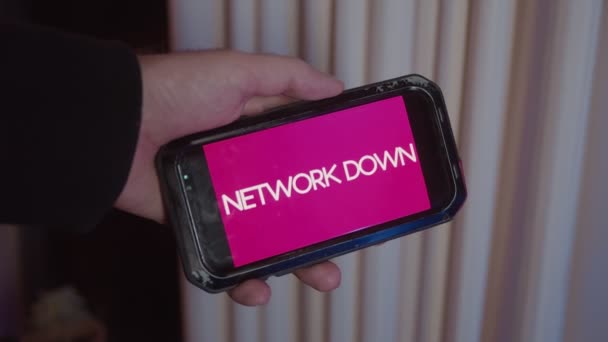 Netwerk Concept Een Telefoon Gesimuleerde Telefoon Scherm Video Gemaakt Door — Stockvideo