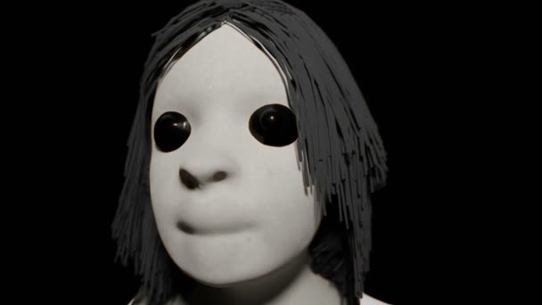 Black Eyed Kid Concept Common Ghost Paranormal Entity People Report — Stock videók